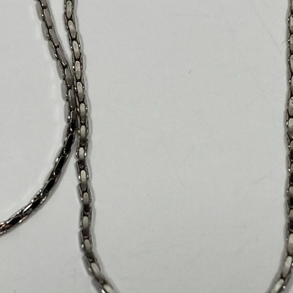 Necklace Abalone Pendant Silver Tone Chain 24” - Picture 6 of 11